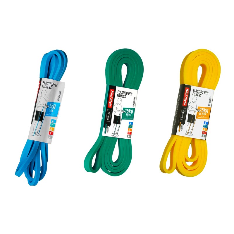Set of 3 training bands, elastic resistance bands for fitness,