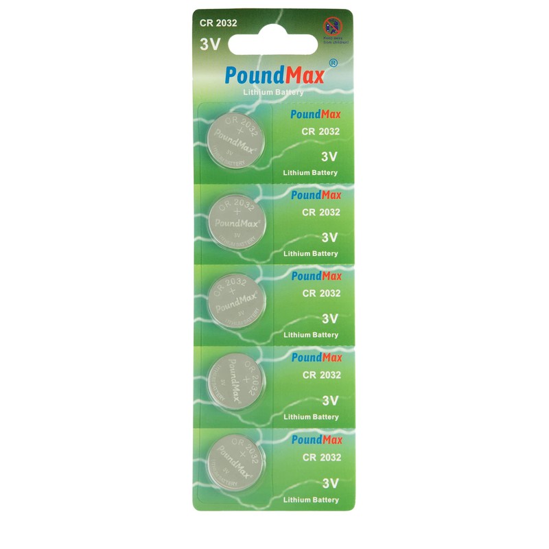 PoundMax CR2032 Lithium Coin Cell Battery, Compatible with AirTag, 3V