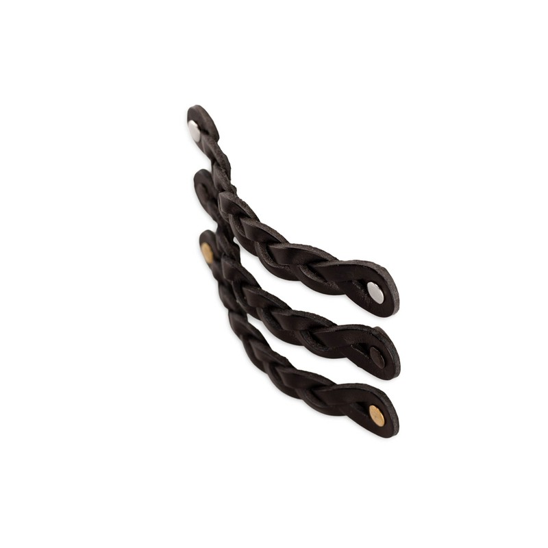 Brute Strength - Leather Drawer Pulls - Braided - Black