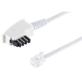 1 x 10 m TAE-F Plug to Western Plug 6/4 Telephone Cable for Siemens Telephones