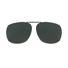 Haven Fits Over Sunwear unisex adult Sq 3 57 Clip On Sunglasses, Grey, mm US