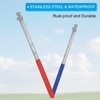 PATIKIL 3.3 Foot Telescopic Hand-Held Flagpoles, 4 Pieces, Stainless Steel,