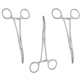 3 Rochester Pean Hemostat Forceps 7.25" Curved