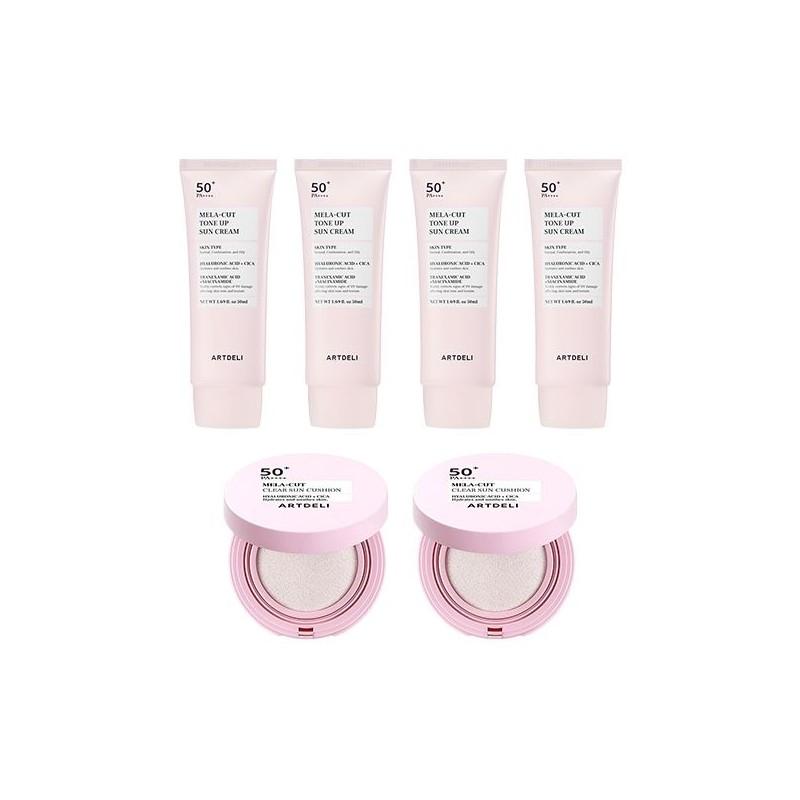 Art Deli Melacut Tone-Up Sun Cream 50ml x4 + Sun
