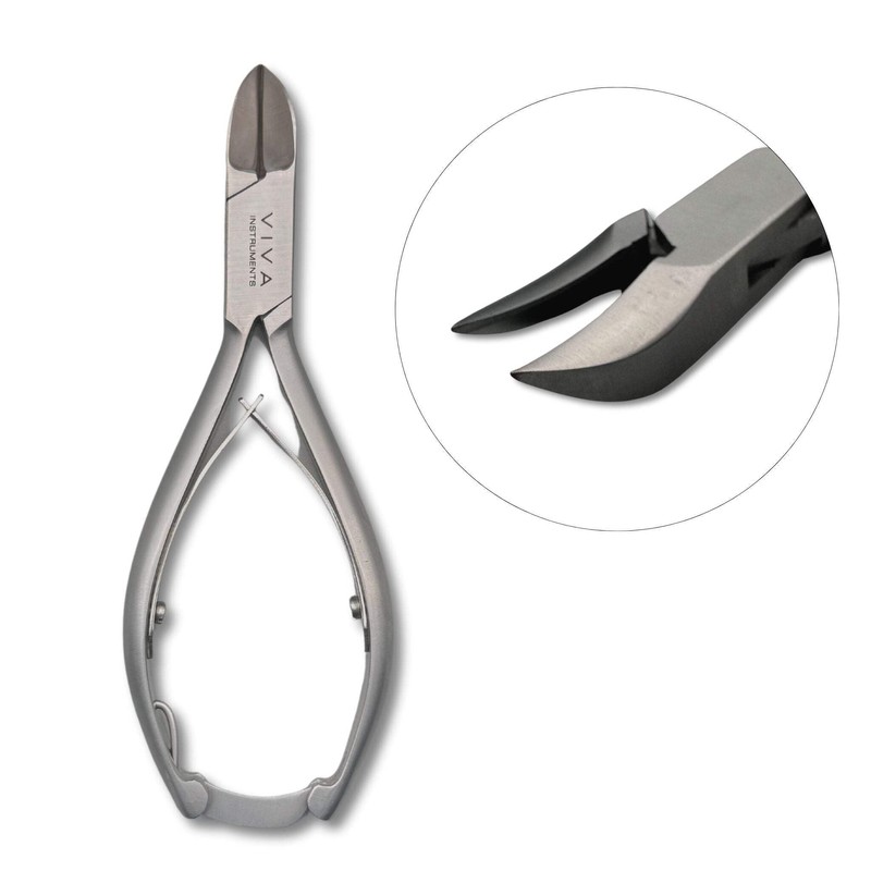 Precision Cut Chiropodist Toenail Clippers - Heavy-Duty Concaved Blades for