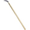 KAKURI Japanese Harvesting Sickle Long Handle 32" [Serrated Blade], Stand