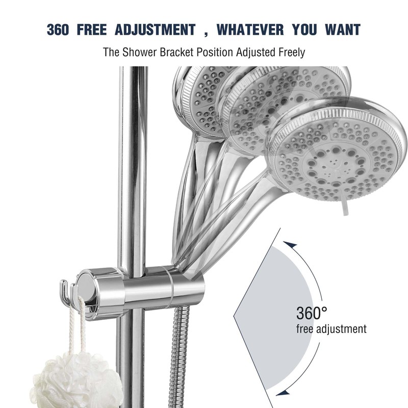 Vinabo Shower Head Holder No Drilling 18-25mm Diameter Adjustable Shower