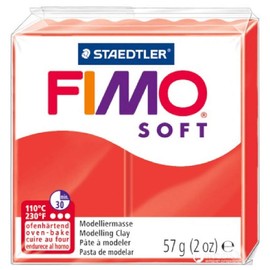 SG Education FIMO 8020 24 Fimo Soft Modelling Clay, 57 g, Indian Red