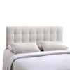 Hawthorne Collections Queen Vinyl Tufted Panel Headboard in White