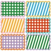 AnyDesign 60Pcs Stripe and Plaid Paper Placemats Disposable Table Mat