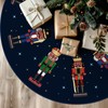 Tian Zhun Christmas Tree Skirt Dark Blue Tree Skirt Nutcracker