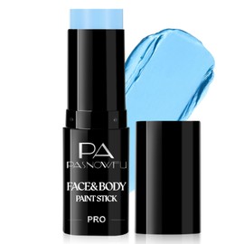 PASNOWFU Light Blue Face Paint Stick, Waterproof Body Paint Eye Black Stick