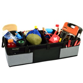 Picnic at Ascot Heavy Duty Rigid Base Trunk Organizer -70 LB Capacity - Adjustable Dividers - 30" Wide x 15" deep - Designed & Quality Approved in The USA