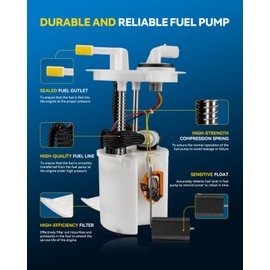 PHILTOP FG0849 Electric Fuel Pump Assembly Compatible with 2004–2007 Ford Taurus, 2004–2005 Mercury Sable 3.0L V6, Replaces E2435M, SP2435M, 4F1Z9H307AA, 4F1Z9H307AB