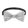 HOULIFE Rhinestone Bow Tie for Men Diamond Bow Tie Pre-Tied