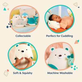 B. toys- B. Softies- Oso Blando de Peluche - Animal de Peluche Suave y Blando - Juguete Lavable para bebé, niño pequeño, niños - Squishies abrazables, Oso de Billar, 0 Meses +