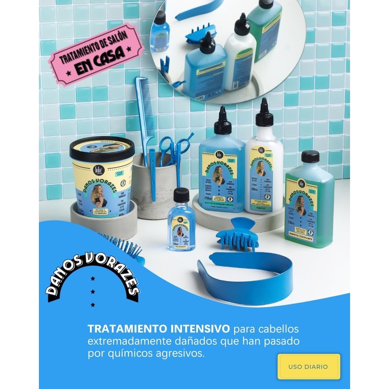 Shampoo Fortificante Danoz Vorazes - Cabello extremadamente dañado 250ml Lola