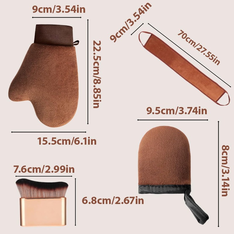YUZNA Set Applicatore Autoabbronzante 3 in 1 - Guanto per