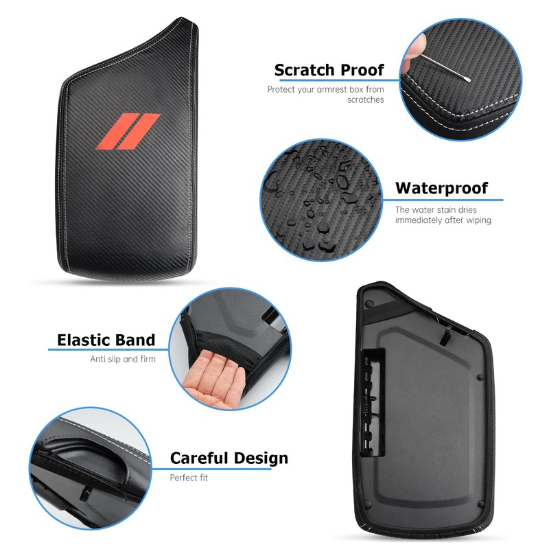 INTGET Car Center Console Armrest Cover for 2023 2022 Dodge