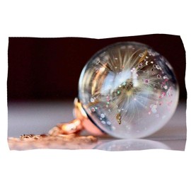 Dandelion Necklace Glitter Rose Gold / Wish Ball Glitter / Star Magic Jewellery / Gift for Her / Wish Chain