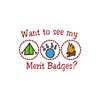 CafePress Want to See My Merit Badges Car Magnet 20