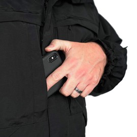 LAPG Waterproof 5-in-1 Heavy Duty Jacket, All-Weather Uniform Jacket for Men, Durable and Versatile Rain Jacket - Black - Medium