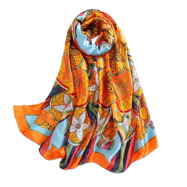 LumiSyne Silk Scarf Women's Warm Soft Silk Scarf Autumn Winter