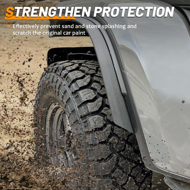 Front & Rear Fender Liner Fender Trim Extension Protector for
