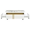 Harper & Bright Designs Contemporary Coffee Table with Faux Marble