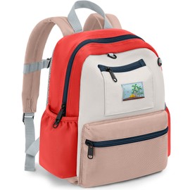 LASUK Toddler Backpack For Boys Girls 2-5, Preschool Kindergarten Backpack, Preschool Mini Backpacks For School & Travel, Beige