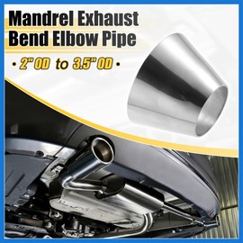 VekAuto Car Mandrel Exhaust Bend Elbow Pipe 304 Stainless Steel Concentric Reducer 2" OD to 3.5" OD 2pcs Auto Accessories