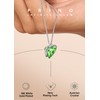 prino Love Heart Necklaces for Women,Silver Plated Pendant with Birthstone