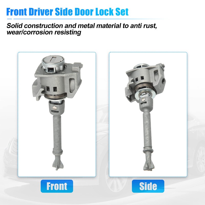 X AUTOHAUX 1 Set Front Door Lock Cylinder Set Kit