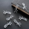 30 Pcs Hidden Channel Valance Clips 1-7/8 Inch Clear Plastic