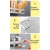 Rustproof Metal Storage Floating Shelf Wall Mounted Rectangular Shelf Bedroom,