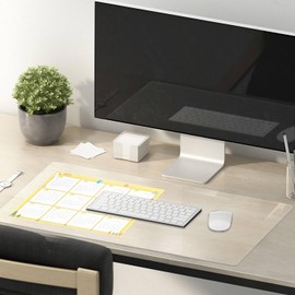 Eisdroma 24 x 30 Inch Clear Table Cover, 2mm Thick Desk Mat, Plastic Vinyl Table Protector, Desk Mats