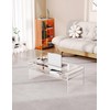 solaround Acrylic Coffee Table for Living Room Clear Rectangle Lucite