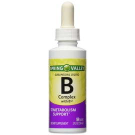 Spring Valley - Vitamin B-Complex Sublingual Liquid, 2 Ounce With a burst of B-12