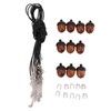 10PCS Wooden Nut Acorn Pendant Necklace Acorn Box Clasp Nylon