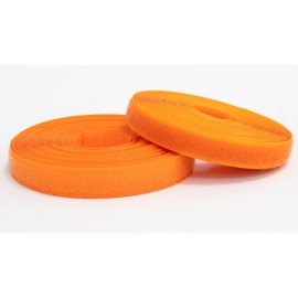 AERZETIX - C65869 - Velcro tape / roll 16 mm 5 m - organiser/cable ties - tape for clothes bags - made of polyamide and polyester - colour: orange