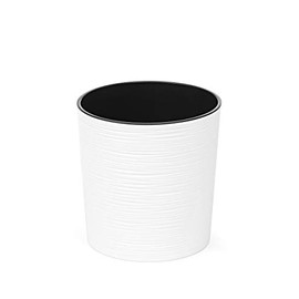 HappyFlower MultiProject Flower Pot, Plant Pot, Planter, Including Insert, Round, Chisel Look, 3 Sizes, 7 Colours, Planters.