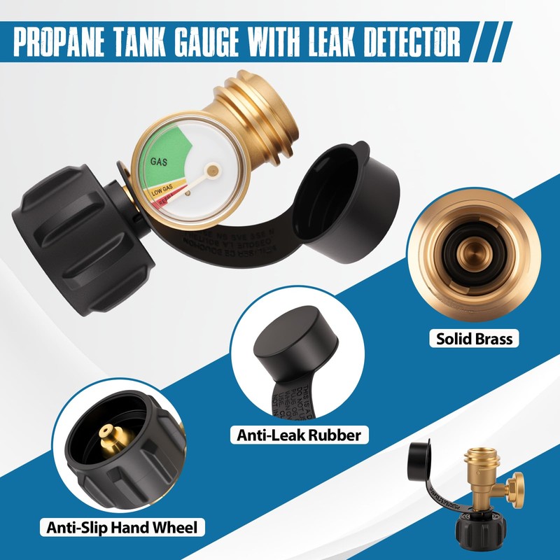 Siziviki 2 Pack Propane Tank Gauge with Leak Detector