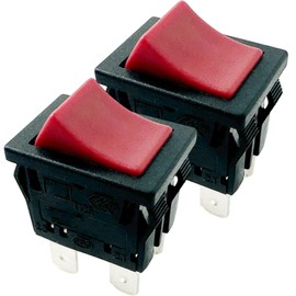 Toggle Rocker ON Off Switch Fit for Shop-vac QSP Pro Model QPL45 12 Gallon Wet and Dry Vacuum, 4Pin Black Switch, 2PCS