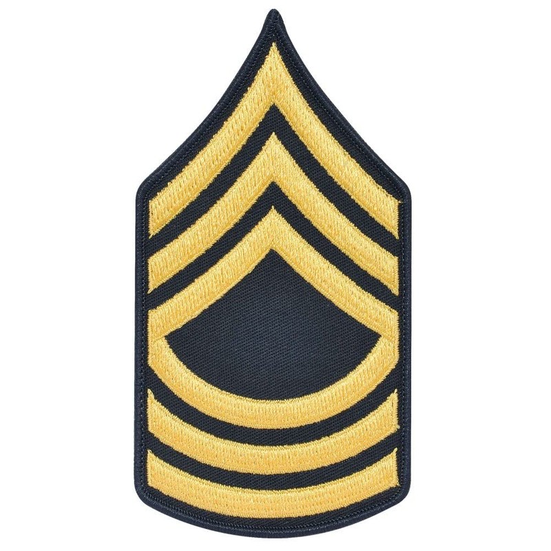 Army Master Sergeant MSG E8 Cloth Rank for ASU Size