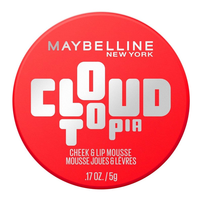 Maybelline Cloudtopia Blush para mejillas y labios,14H, tono carmesí divino