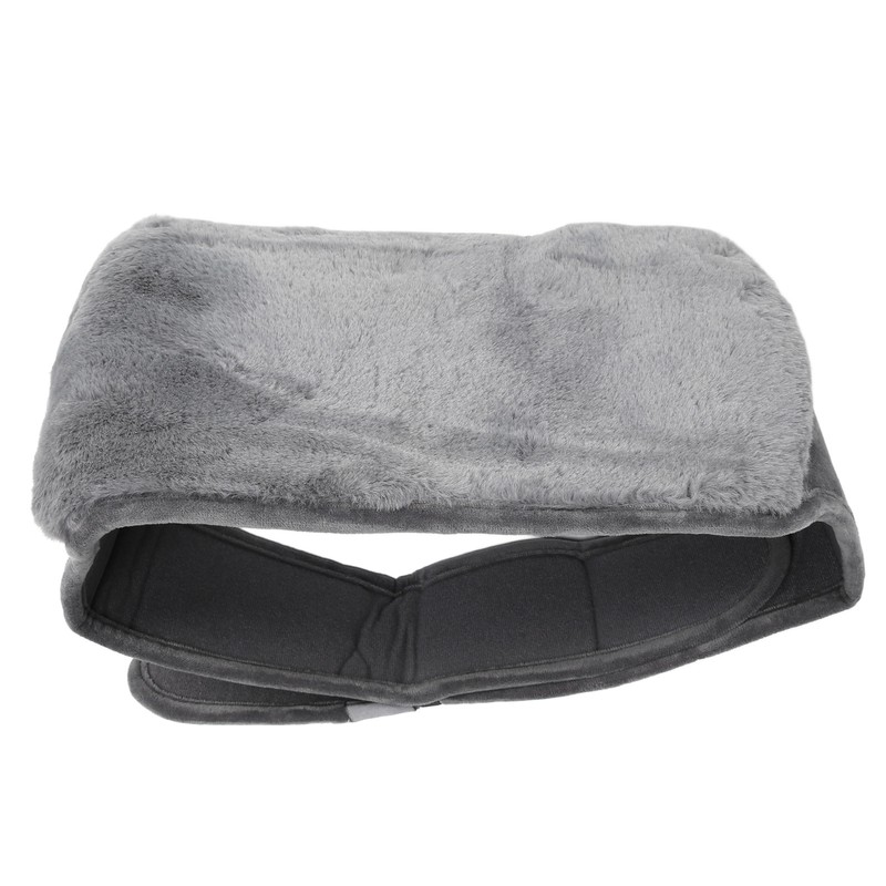 Uterus Warming Waist Belt Dark Gray Adjustable Thick Soft Plush