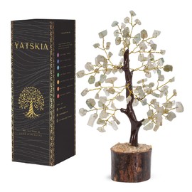 YATSKIA Green Jade Crystal Tree of Life, Crystal Gifts for Women, Feng Shui Tree of Life, Stones Tree Home Decor, Birthday Gifts