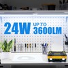 CNSUNWAY LED Shop Light 2FT, 24W 3600LM 6500K Super Bright,