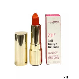 Clarins Joli Rouge Brillant Moisturizing Shine Sheer (3.5g/0.1Oz) YOU PICK!! - 711S Papaya