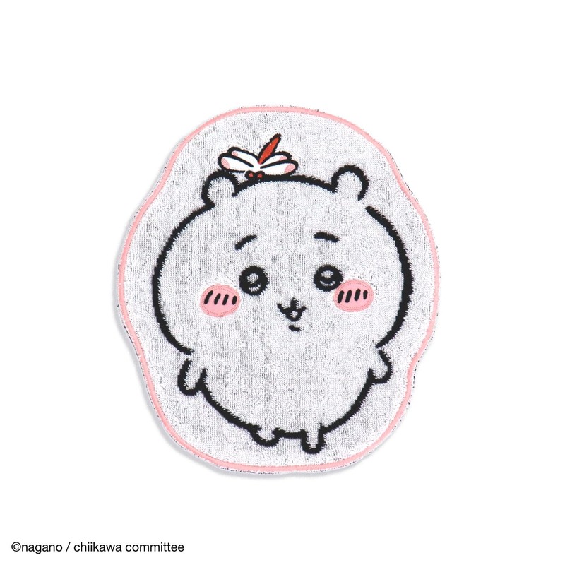 Chiikawa 41-1200120 Die-Cut Towel Handkerchief, Pink, Die-Cut, Packaged, Cute, Approx.